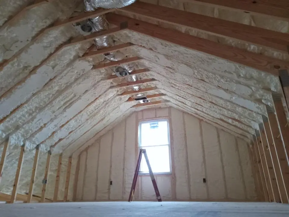 Spray foam roofing application for Crawl Space Insulation project in Broadlands